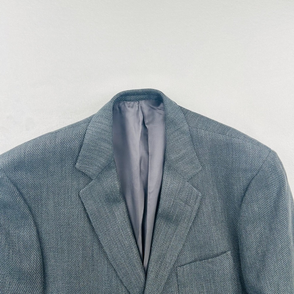 Ermenegildo Zegna Blazer Mens 40 Gray Wool Linen Bergdorf Goodman Jacket - Picture 2 of 16
